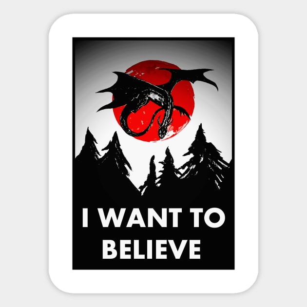 i want to believe dragon x files Sticker by NemfisArt